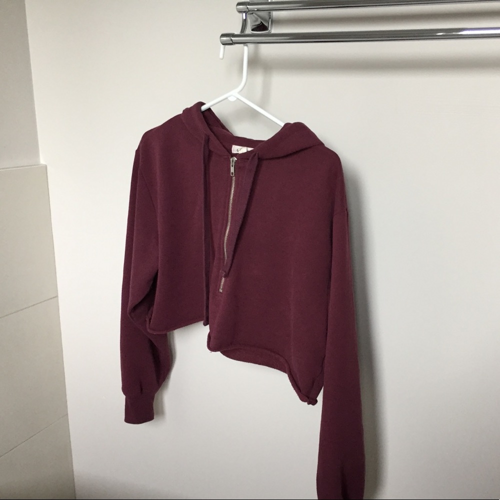 Cropped Part-Zip Hoodie - Picture 3 of 3